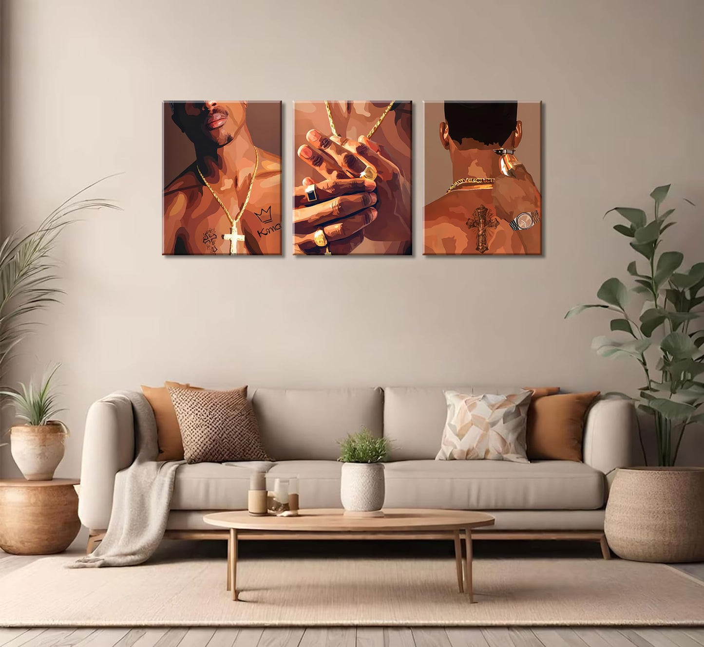 3 Pcs Black Woman Poster Wall Art African American Black Female Pictures Wall Decor Black Canvas Print African American Decor Artwork for Bedroom Living Room Bathroom Office Home Decoration
