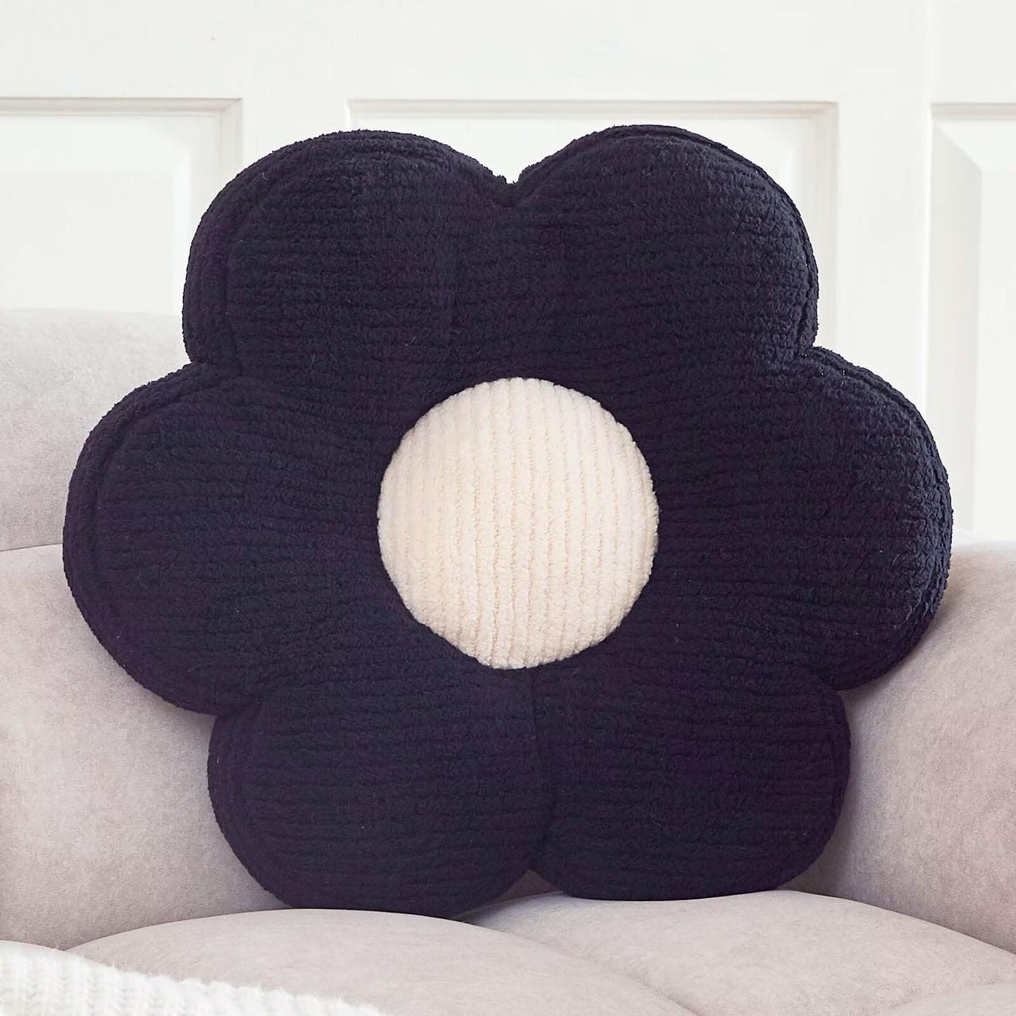 Flower Pillow, Flower Shaped Pillow Cute Flower Decorative Pillows for Bed, Soft Flower Pillow Daisy Pillow Home Decor Floor Seating Cushion (Sage Green, 19.6 Inches)